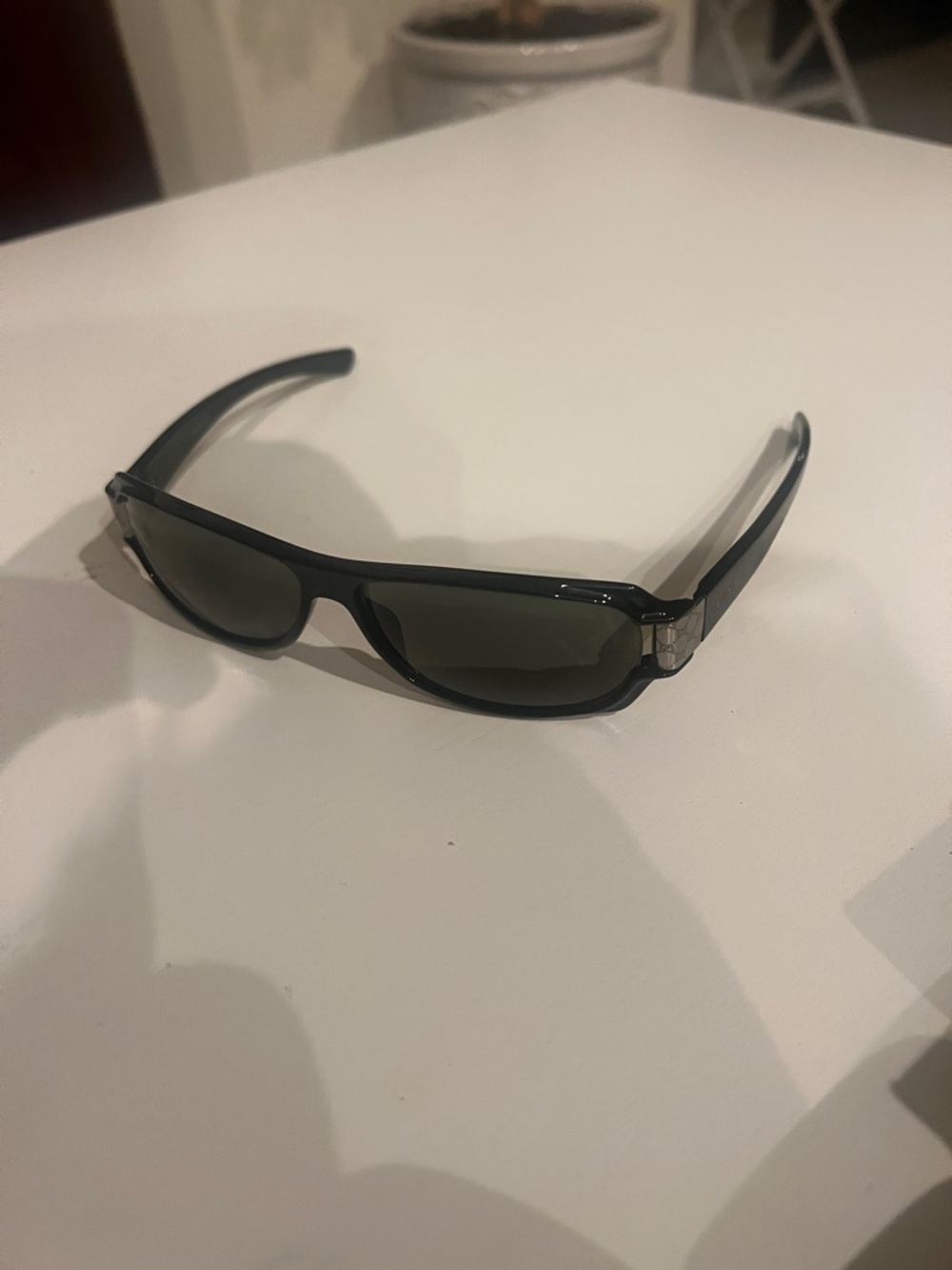 Vtg Gucci Black Green Lenses Wrap Sunglasses Italy GG 2547/S NE8 59-12 - 120